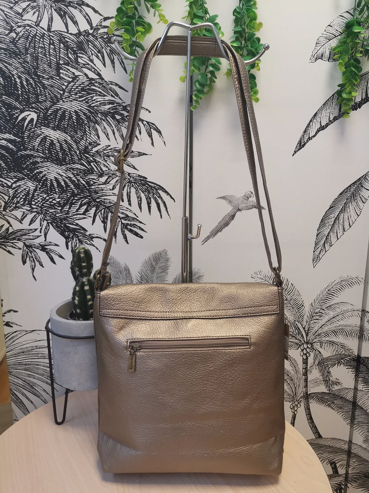 SAC BESACE À RABAT MARGOT BRONZE