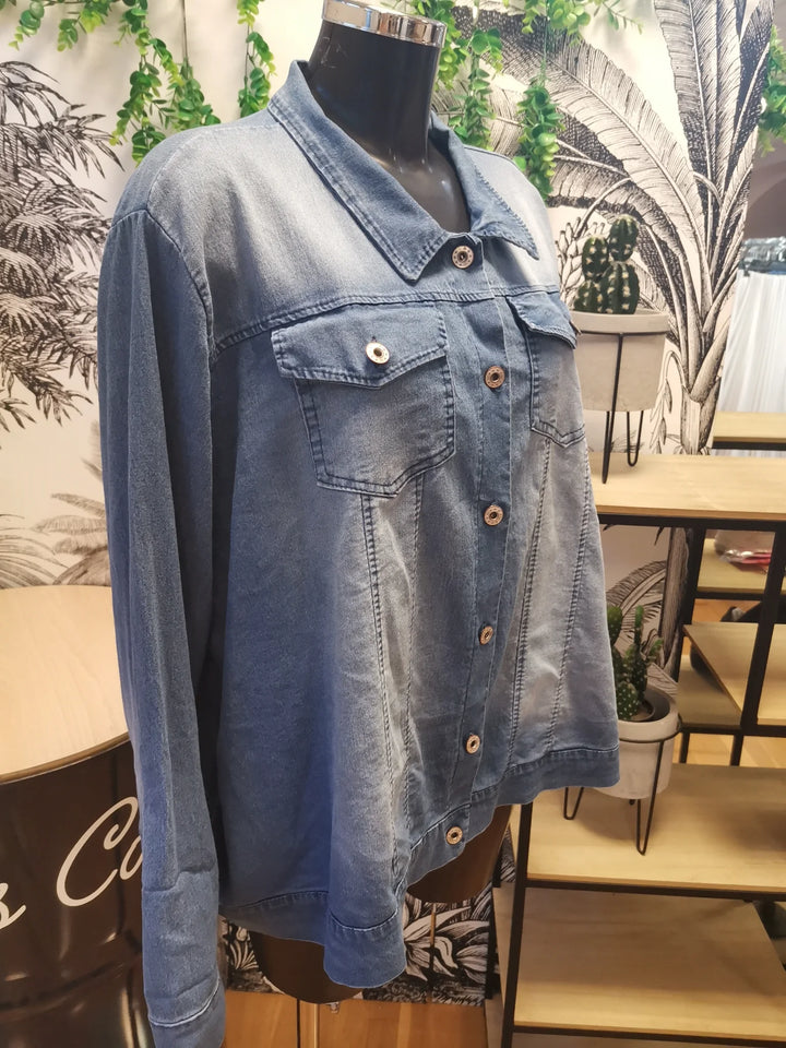 VESTE EN JEANS OVERSIZE JENNY BLEU CLAIR